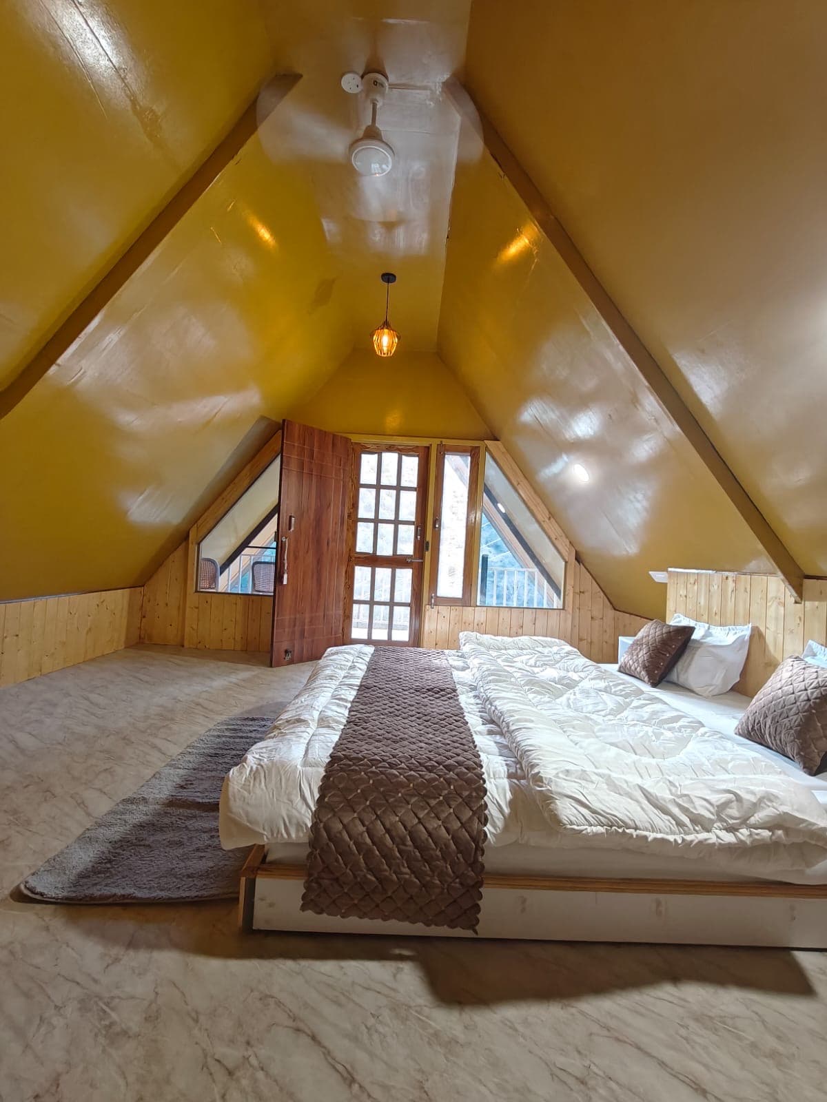 A-frame attic room at The Baan.